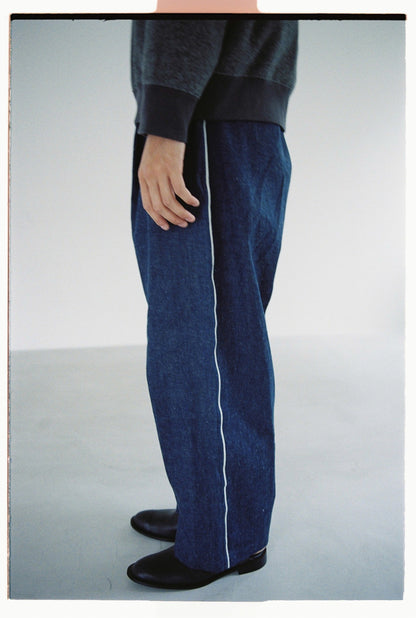 Vintage denim straight pants
