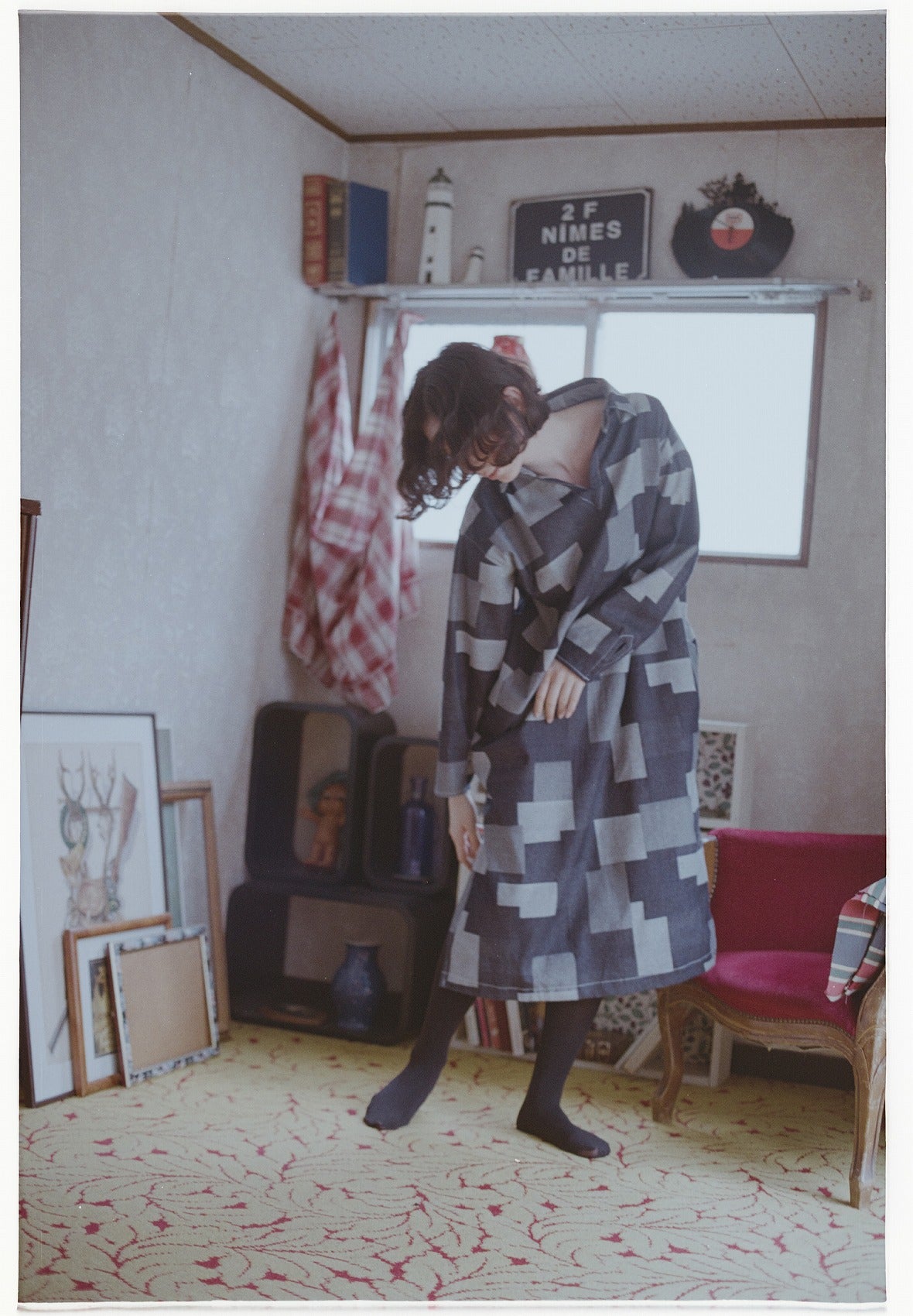 Patchwork Jacquard Skipper Collar Shirt OP