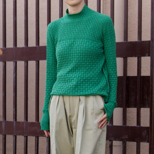 Cotton-boucle Basket Top