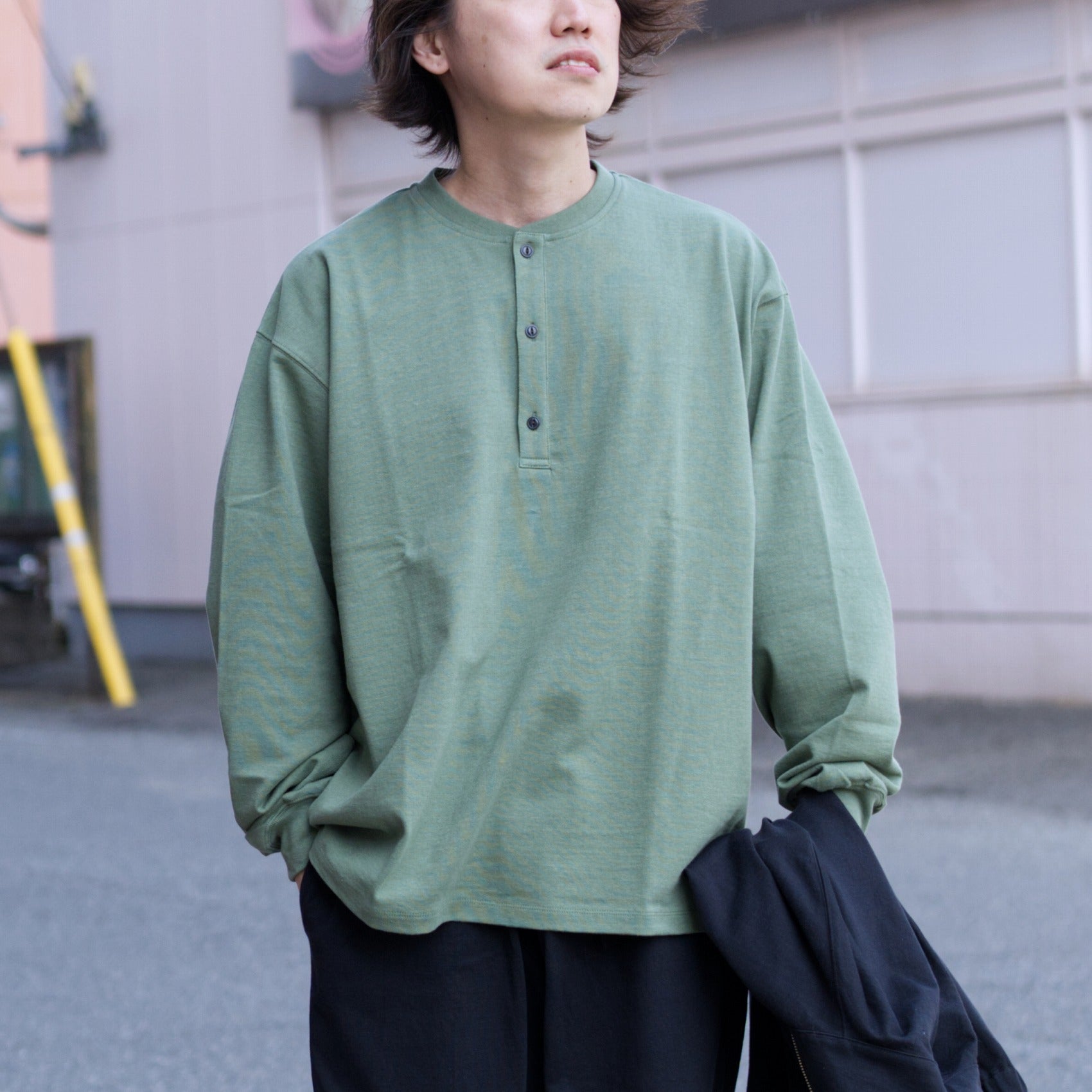 YOKO SAKAMOTO/ヨーコサカモト L/S Henley Neck -ajouter アジュテ