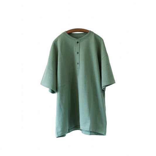 Henley Neck T-Shirt　