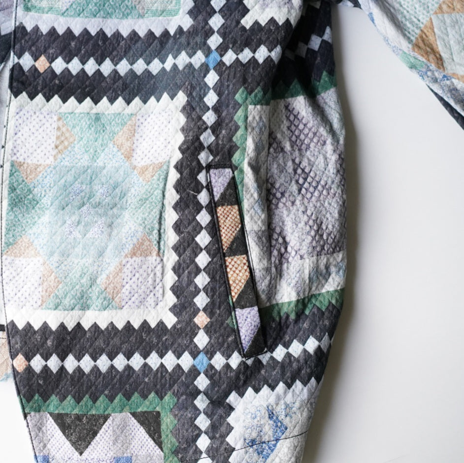 Windbreaker jacket - Mosaic quilt print