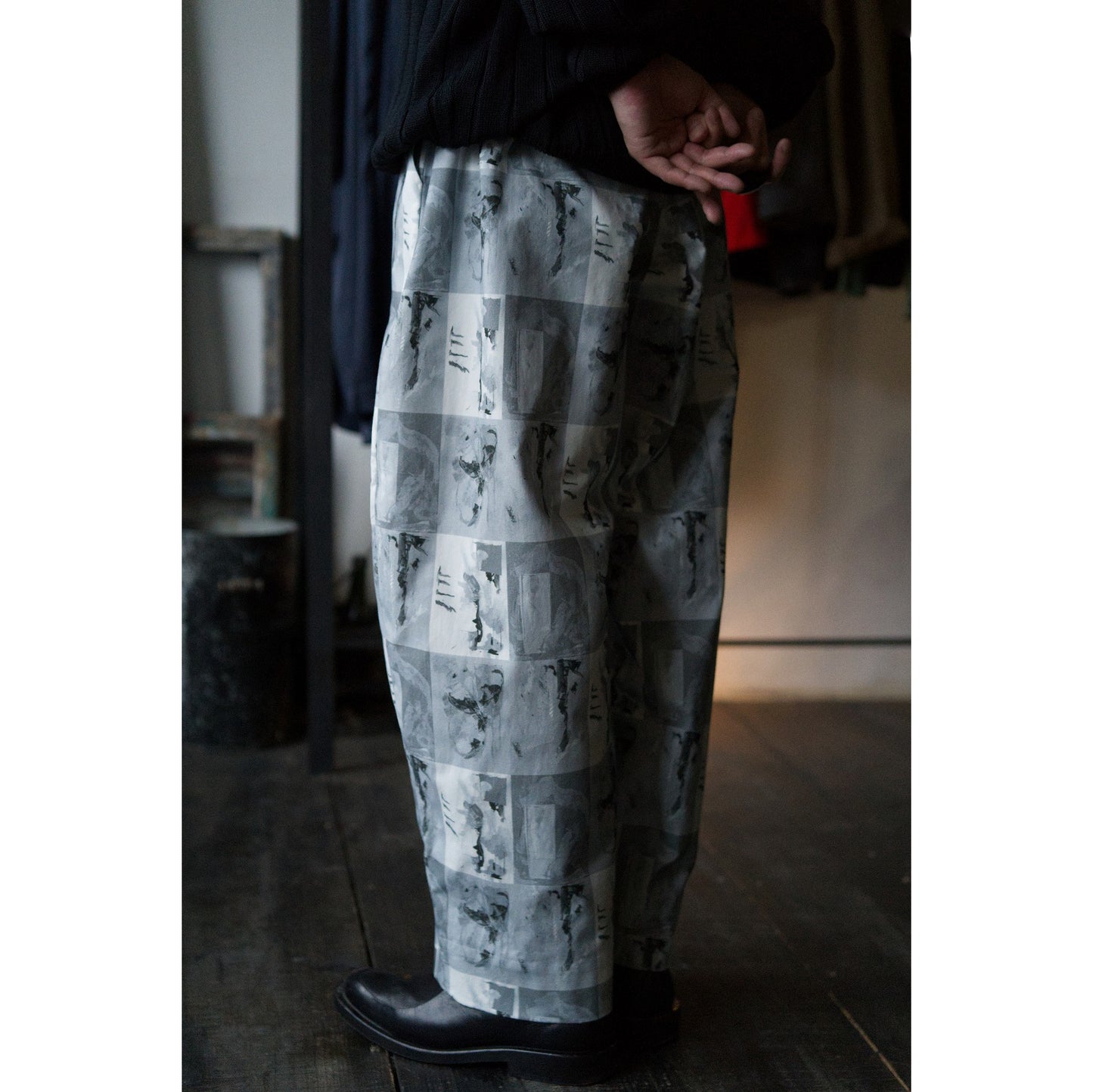 Print wide pants