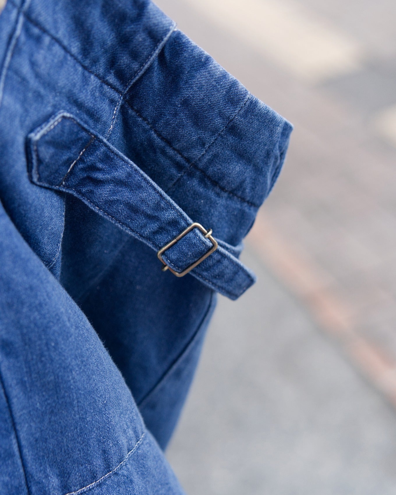 HW wide trousers - washed denim