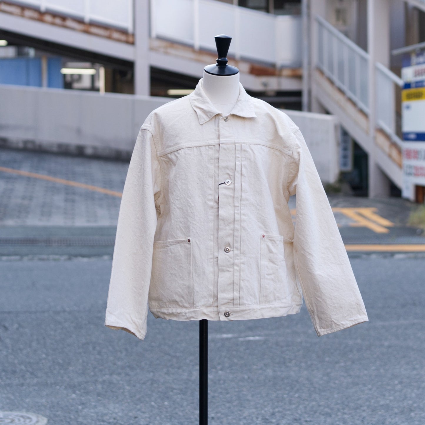 Pleats Jacket - Ecru