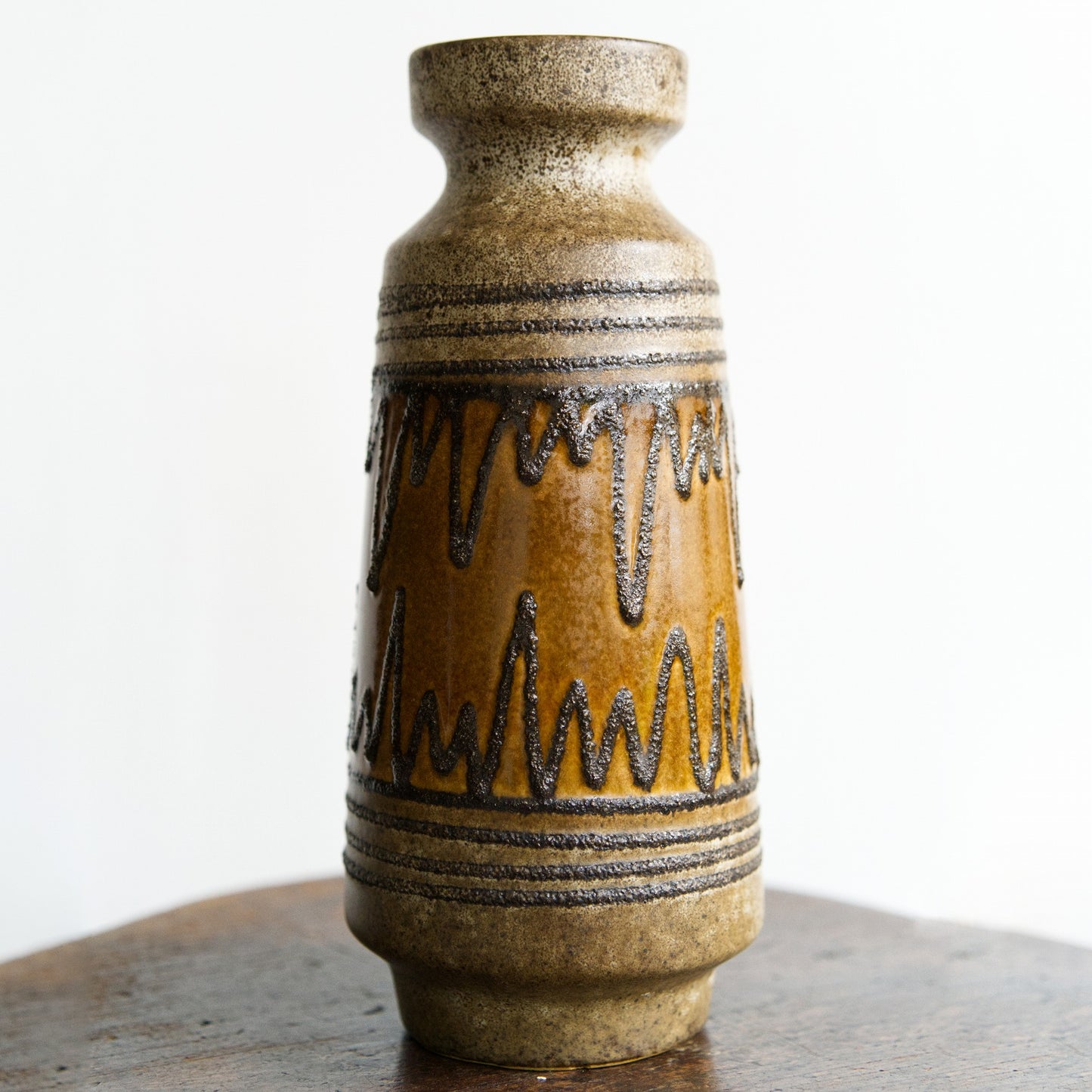 Fat lava pottery vase 11