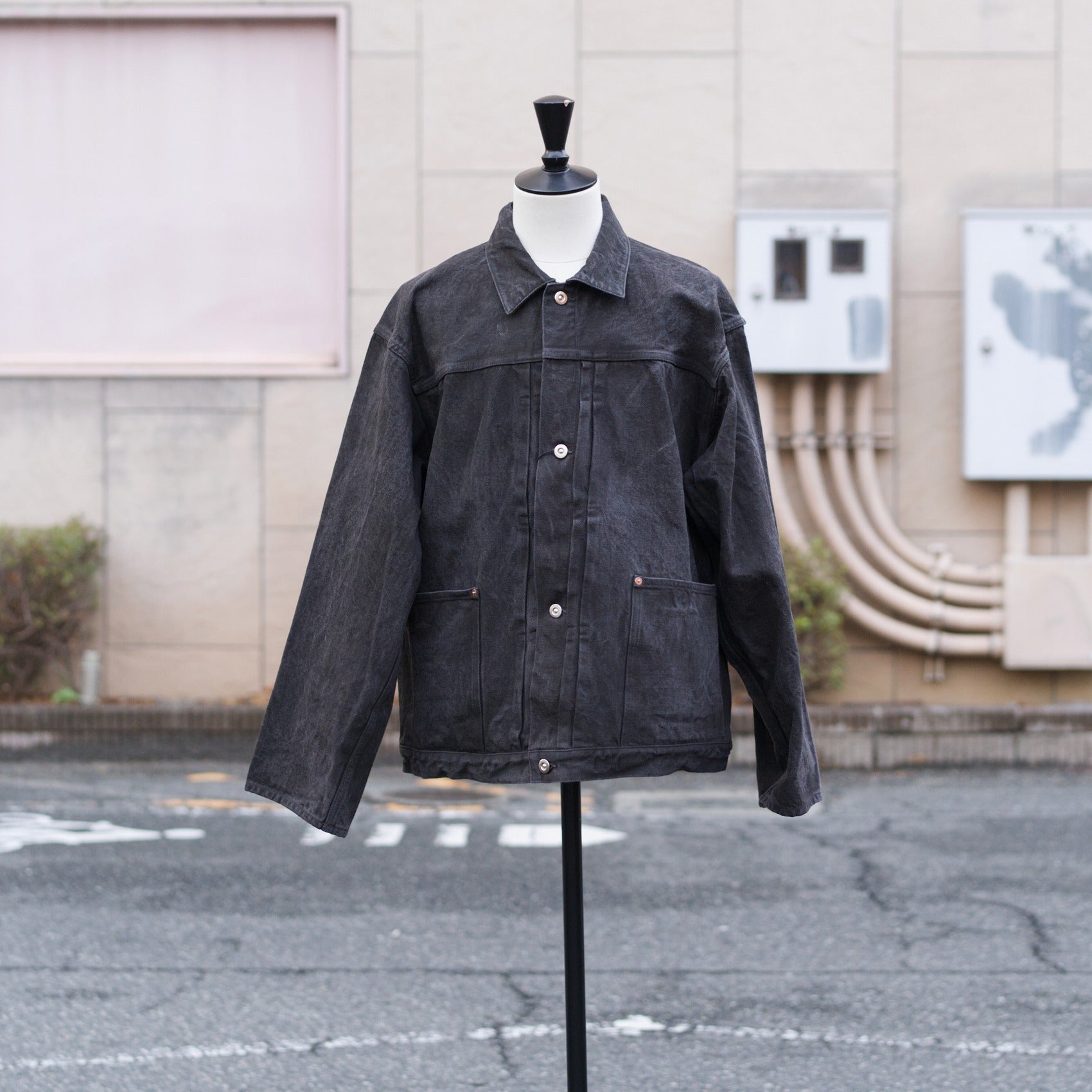 YOKO SAKAMOTO/ヨーコサカモト Pleats Jacket - Sumi ink -ajouter