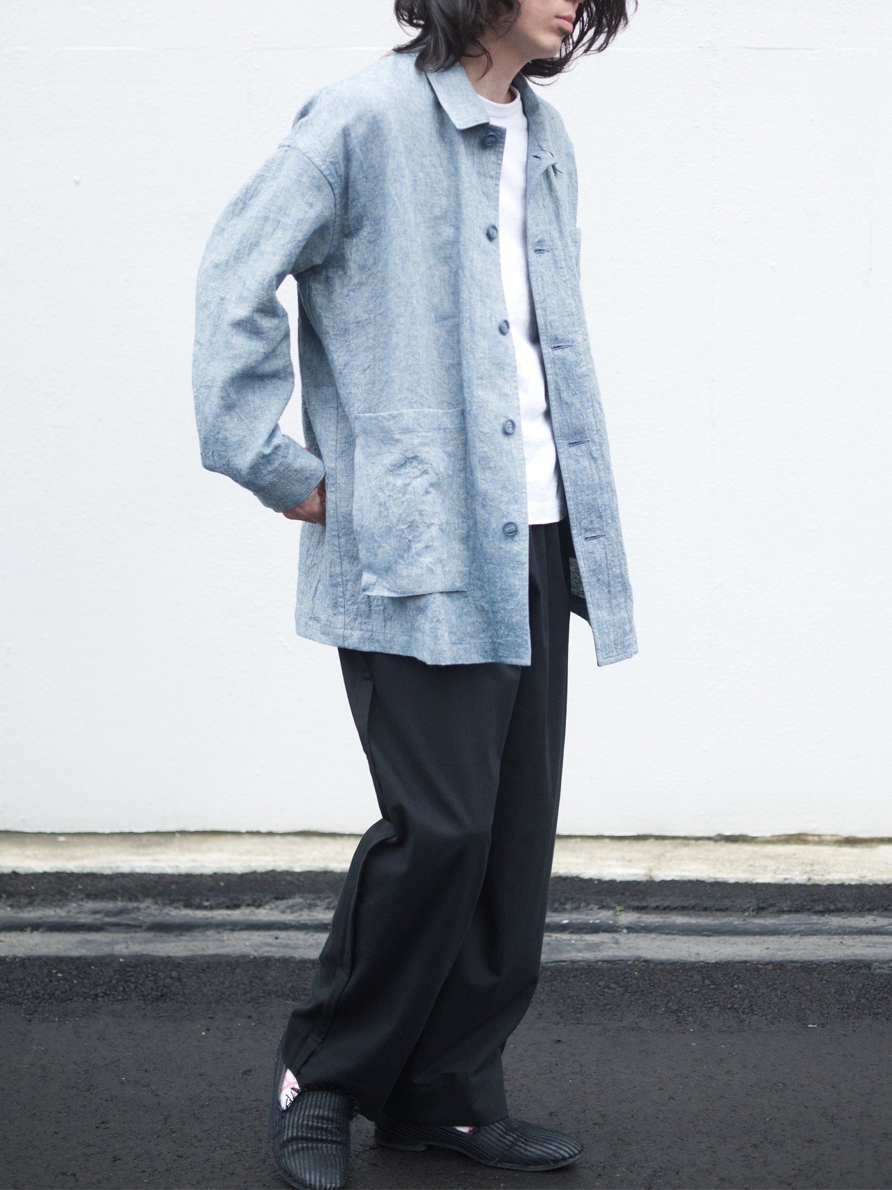 Linen chambray coverall