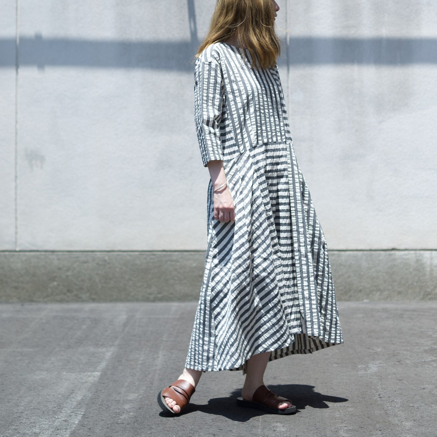 Silk blend soccer stripe separate dress