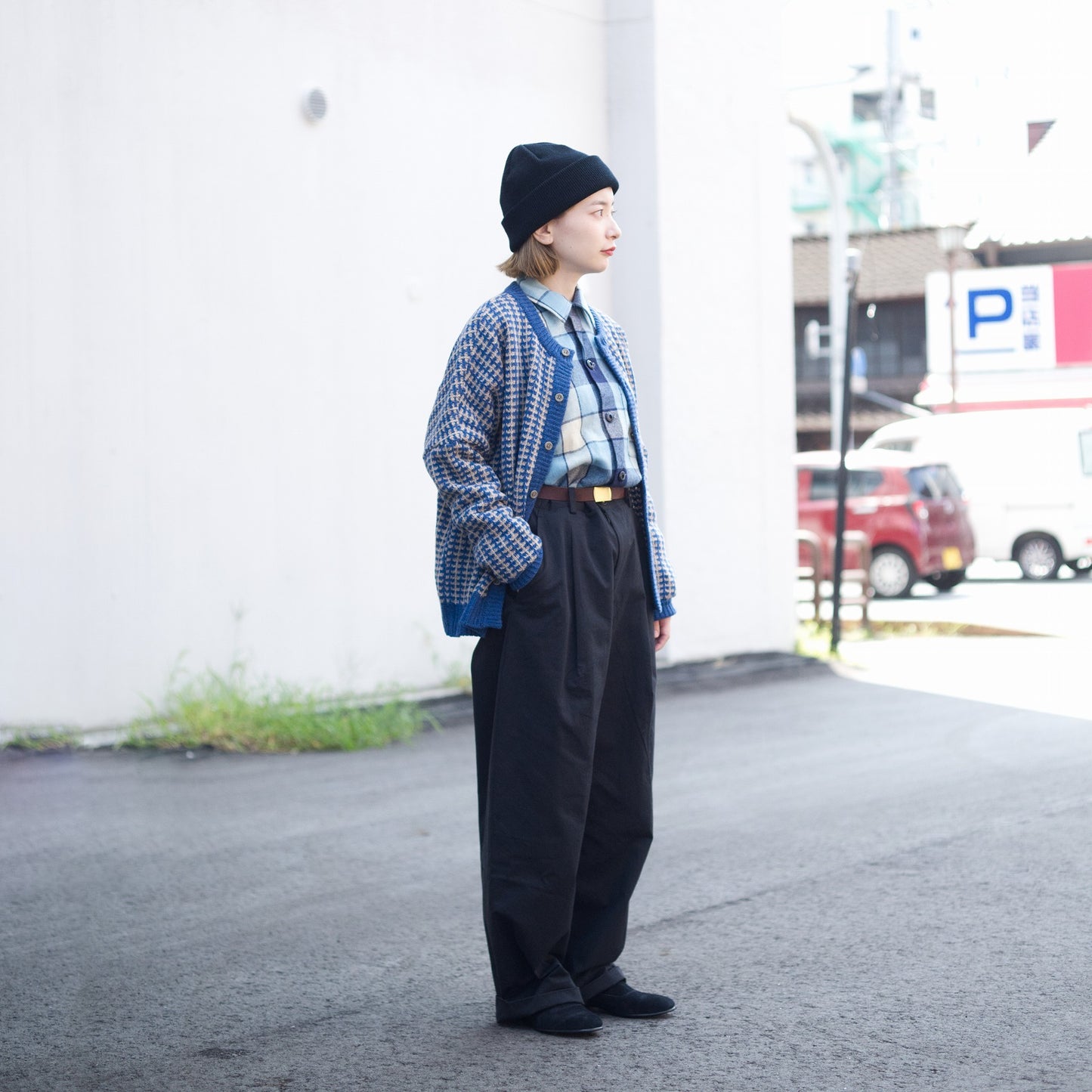 Lamb Wool Jacquard Knit Cardigan