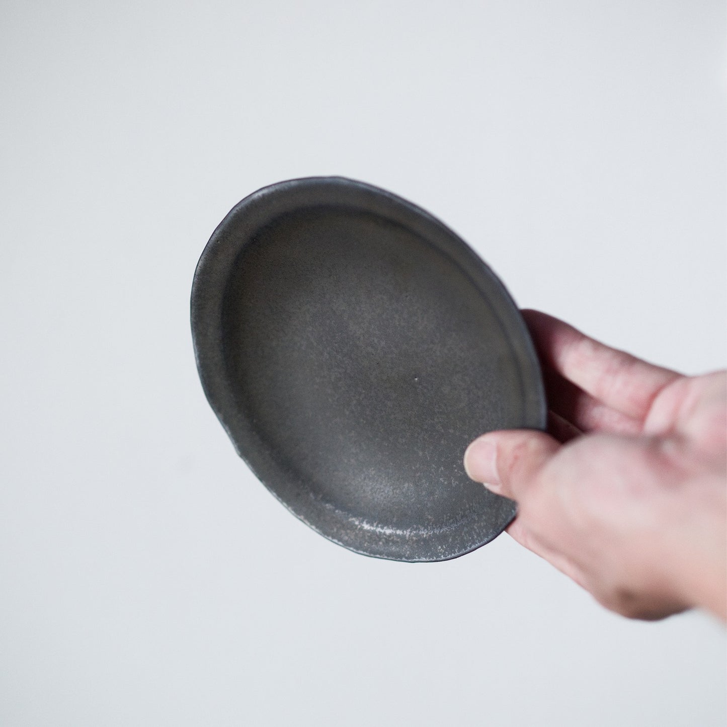 Black glaze 5 inch plate