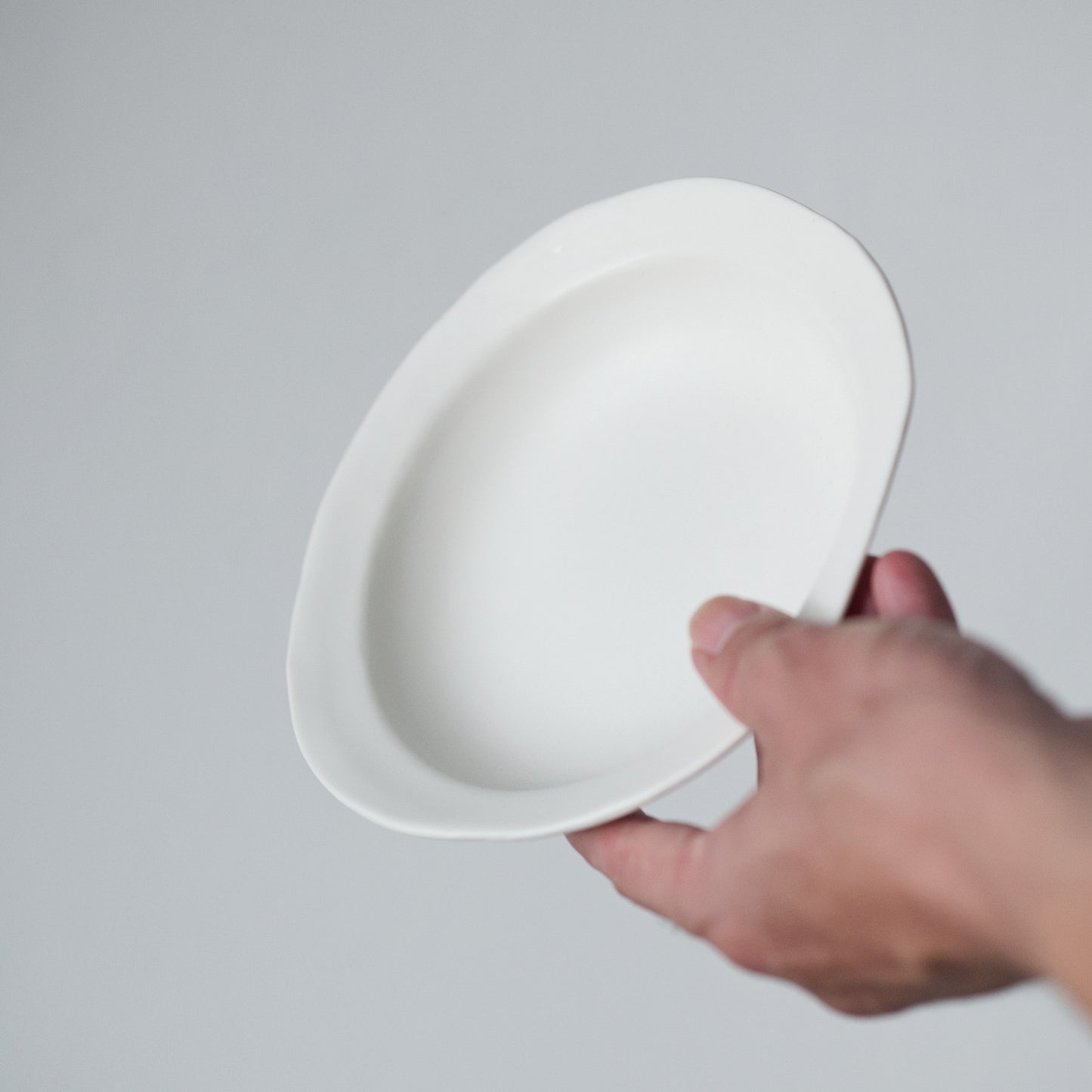 白磁マットリム深鉢(中)