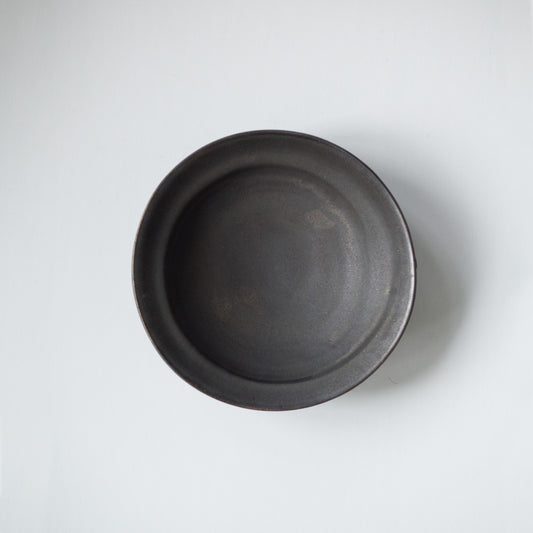黒釉8寸鉢