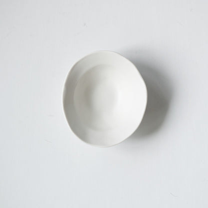 白磁マットリムオーバル深鉢(小)