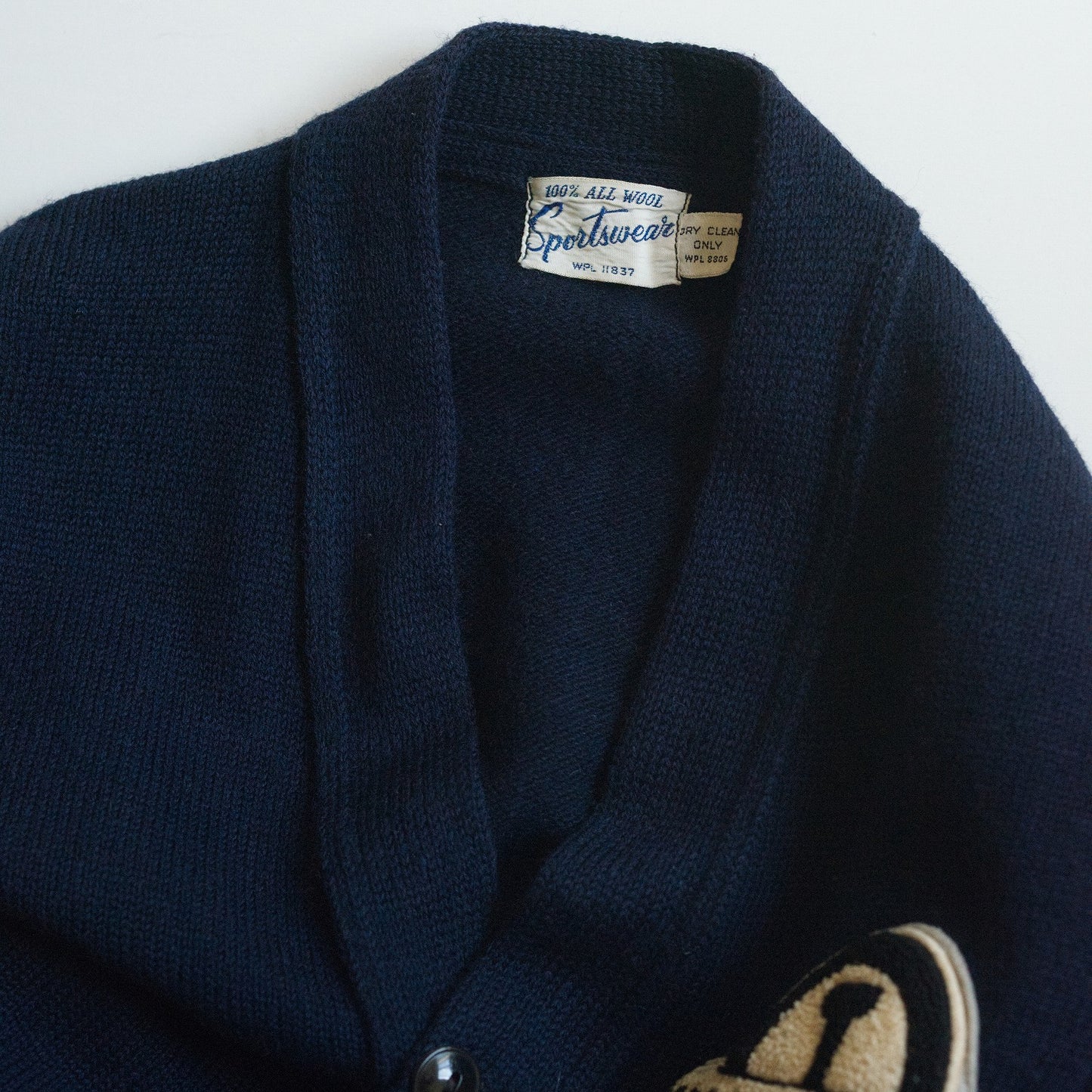 60s Lettered cardigan - Navy