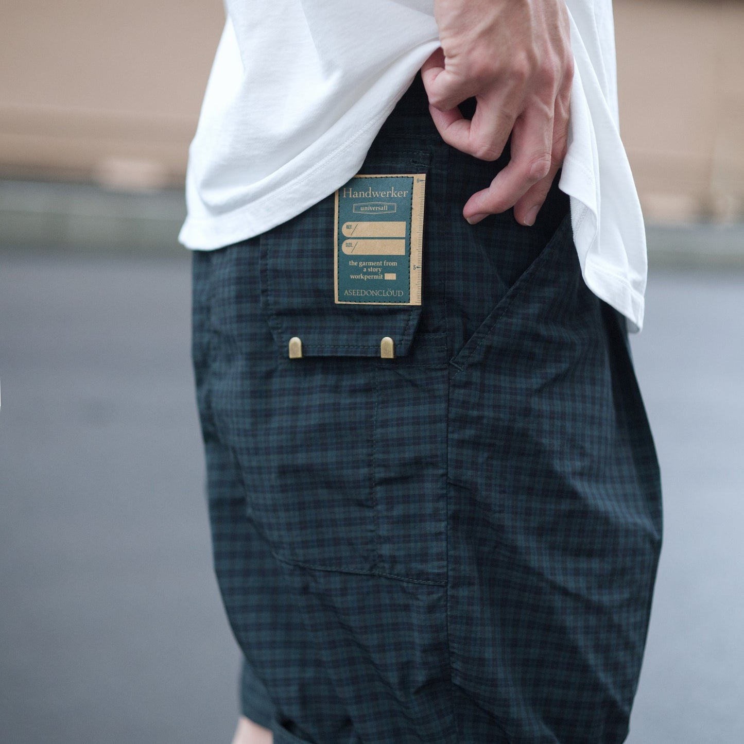 HW shorts - Green×Navy