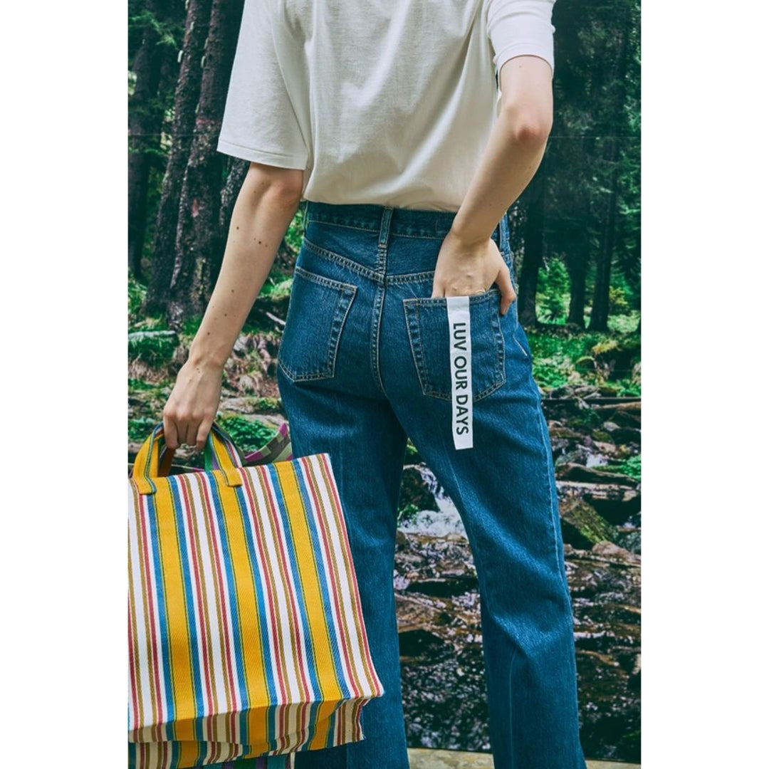 Boots Cut Denim with Bag