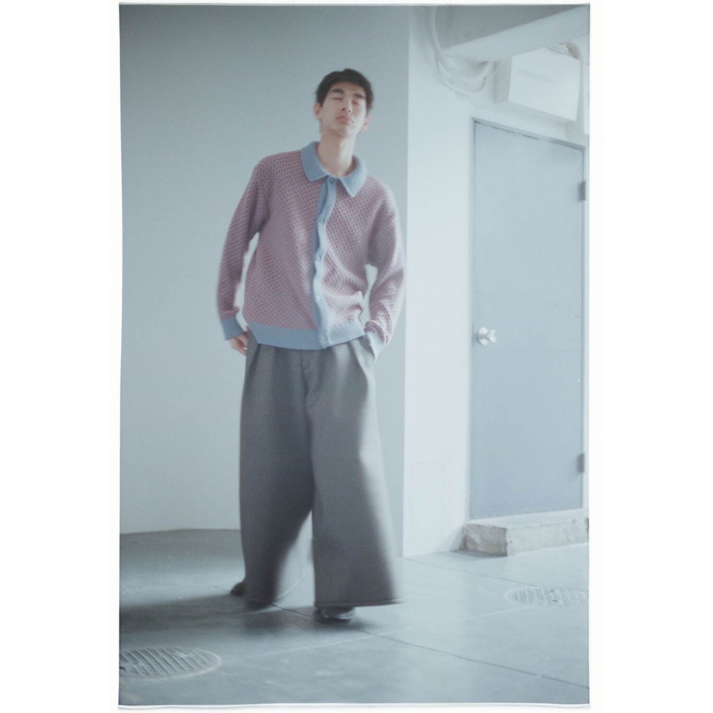 Jacquard knitted cardigan