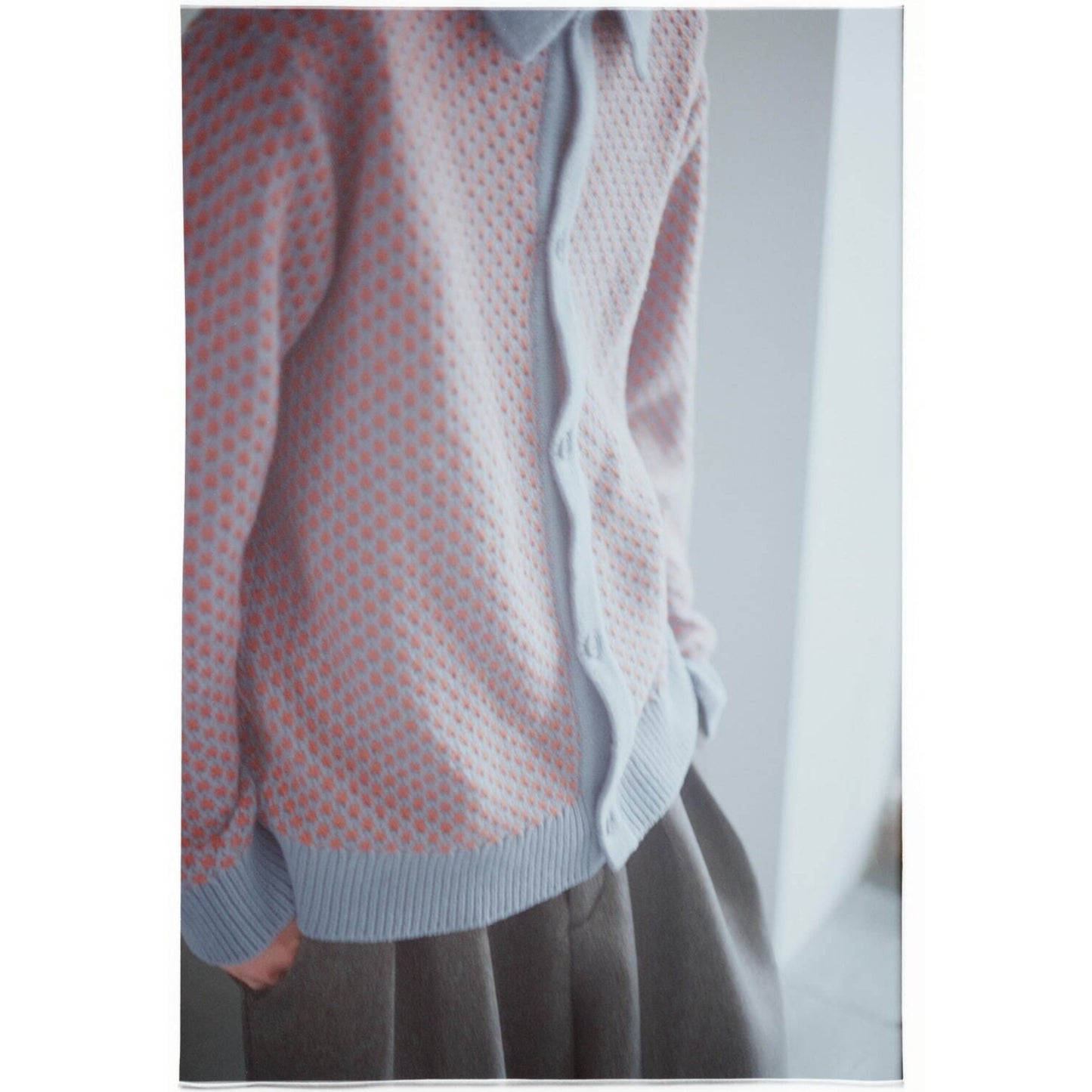 Jacquard knitted cardigan