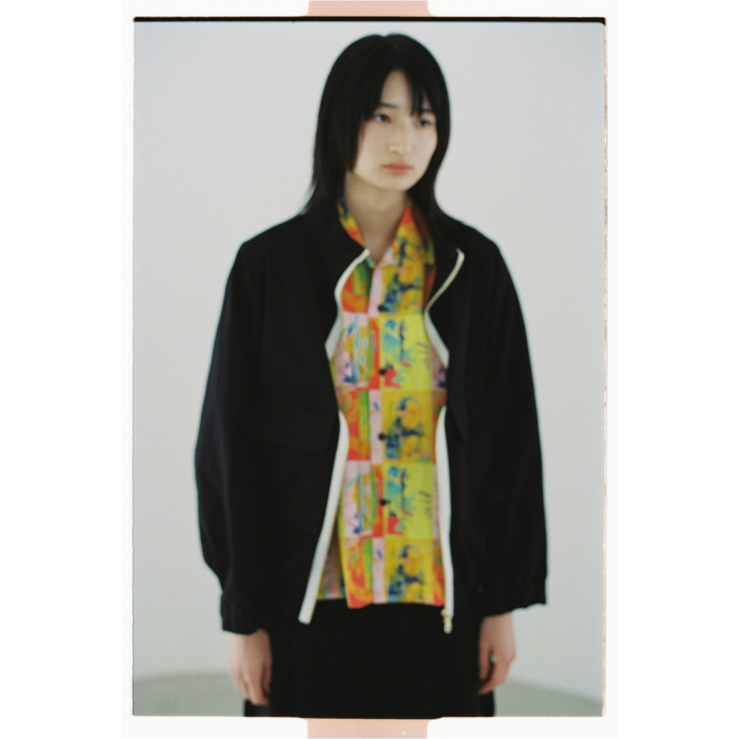 Print open collar short sleeve shirts