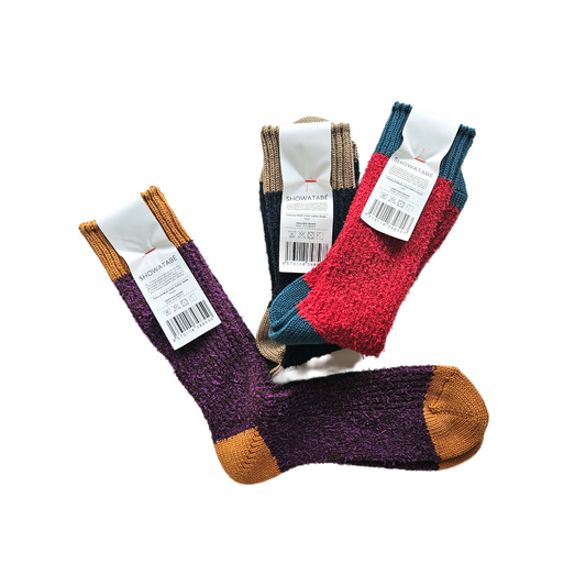Textured Multi-Color Cotton Socks