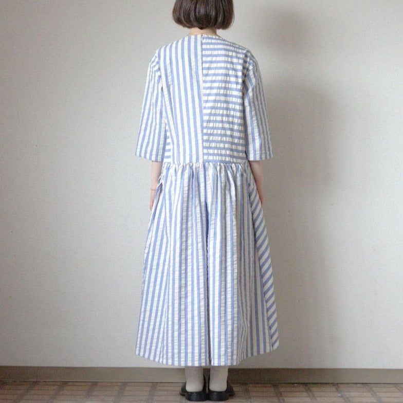 Silk blend soccer stripe separate dress