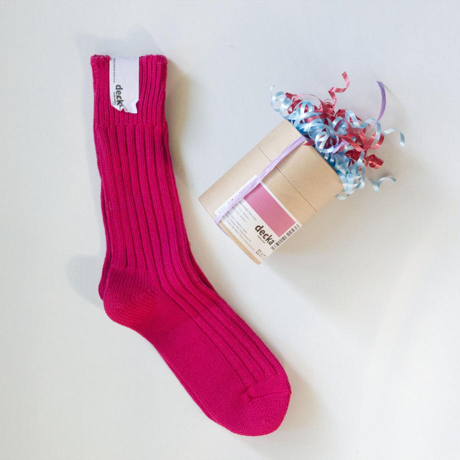 Cased heavy weight plain socks