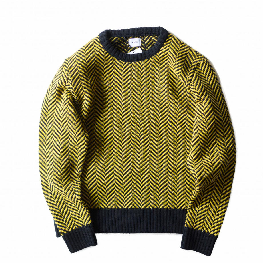 wool jacquard knit pullover