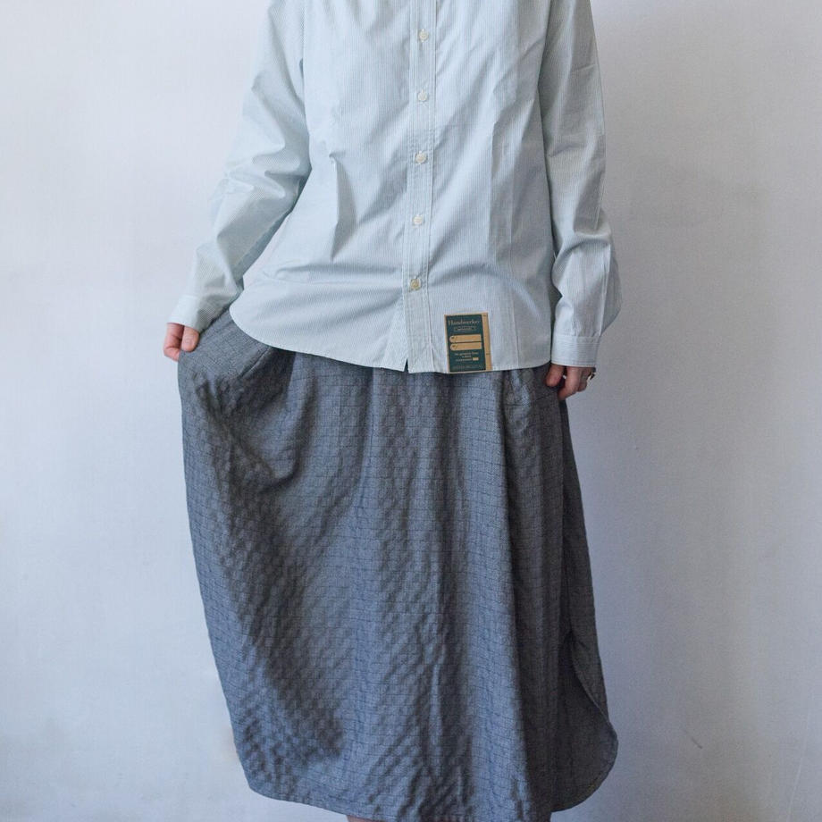herringbone gathered skirt