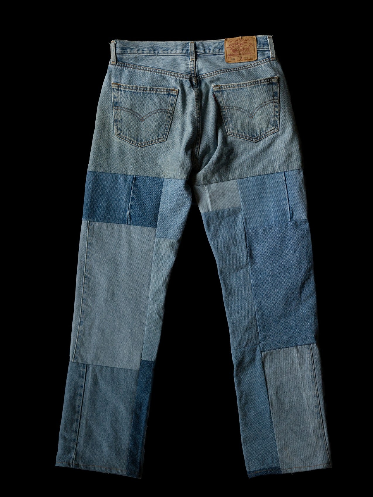 ajouter 11th Anniversary patchwork denim pants