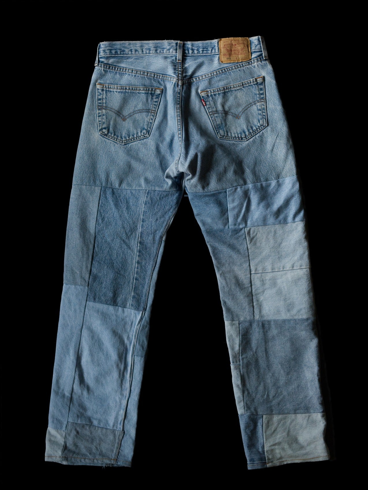 ajouter 11th Anniversary patchwork denim pants