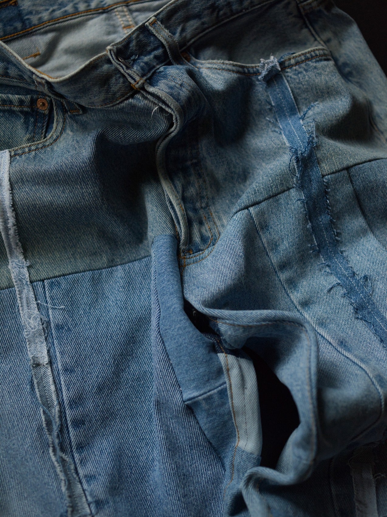 ajouter 11th Anniversary patchwork denim pants