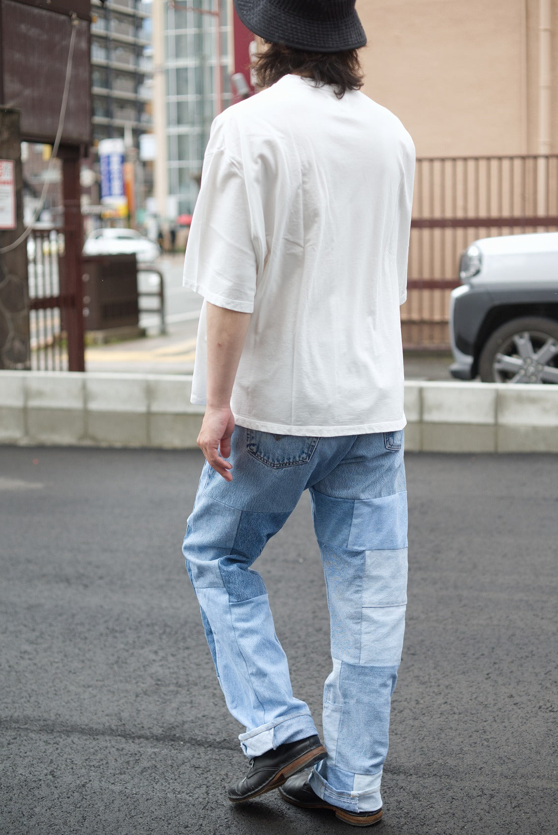 ajouter 11th Anniversary patchwork denim pants
