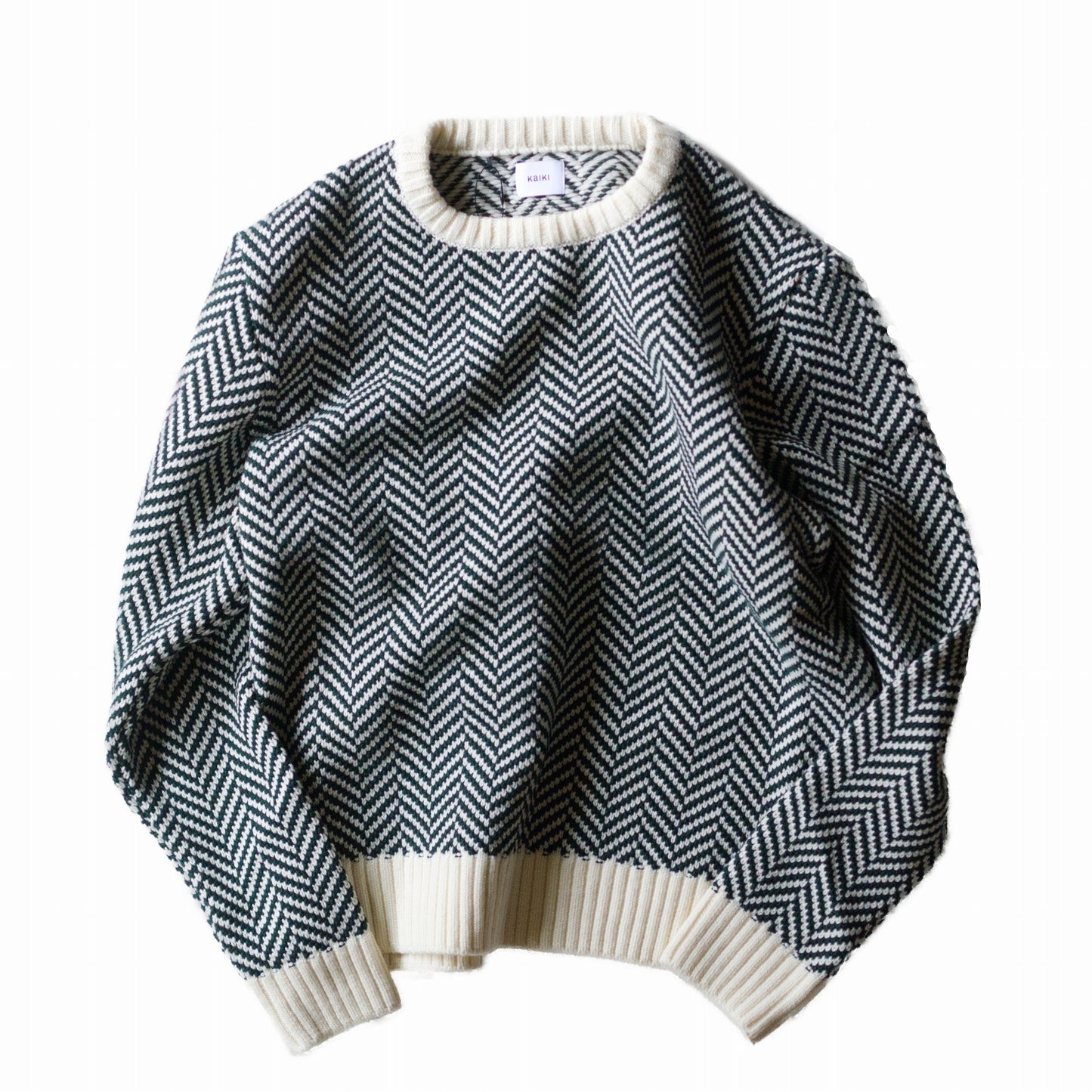 wool jacquard knit pullover