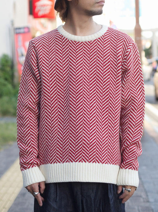 wool jacquard knit pullover