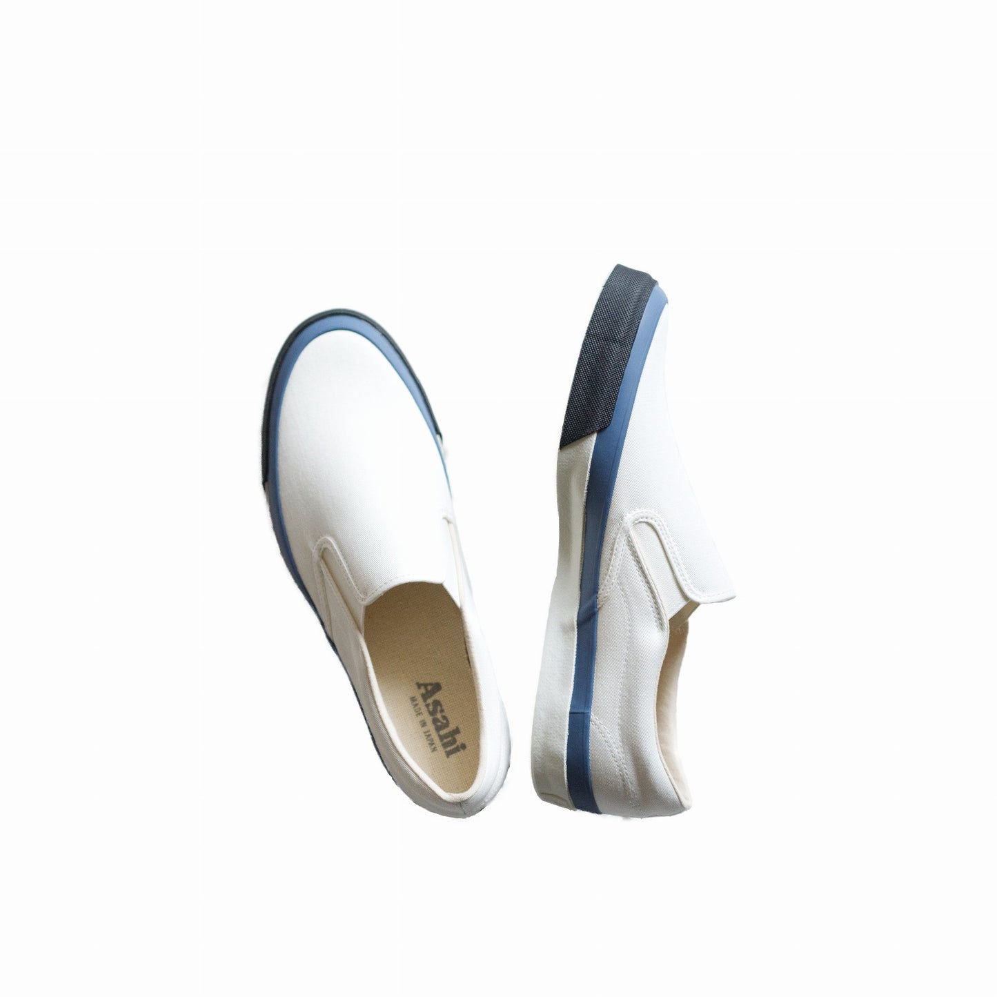 DECK SLIP ON WHITE × BLUE