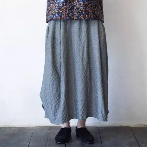 herringbone gathered skirt