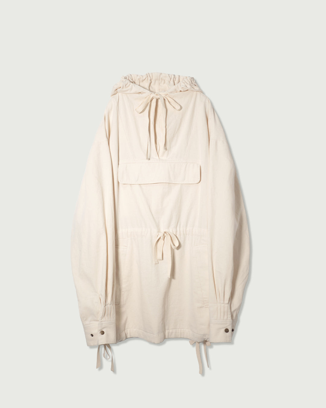 Brushed Cotton Flannel Biowash French Anorak Parka