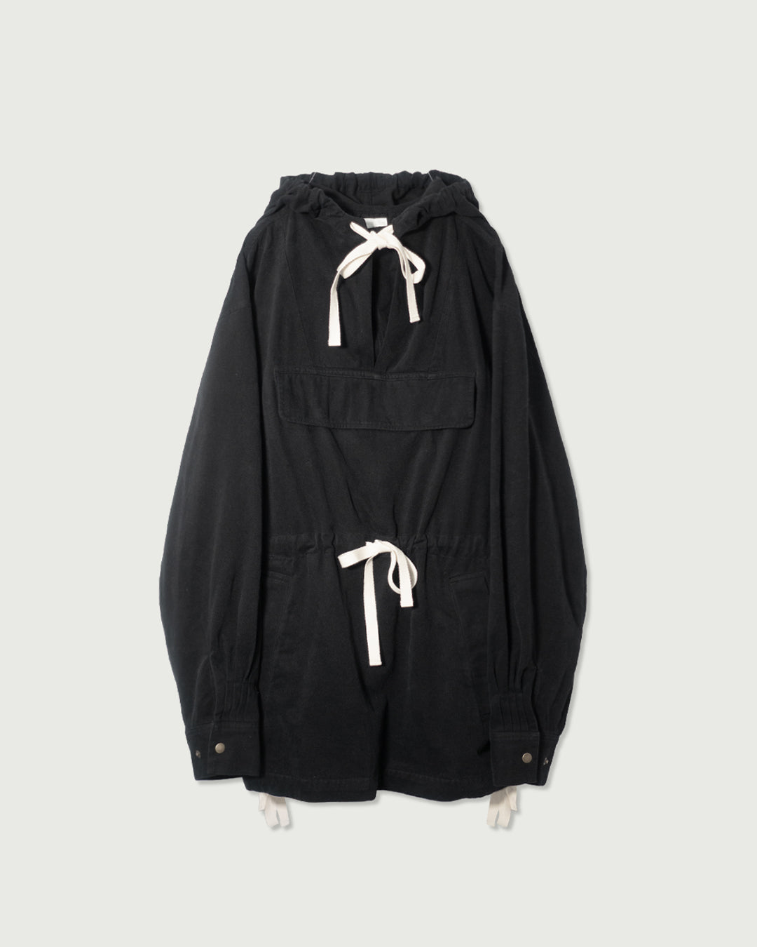 Brushed Cotton Flannel Biowash French Anorak Parka