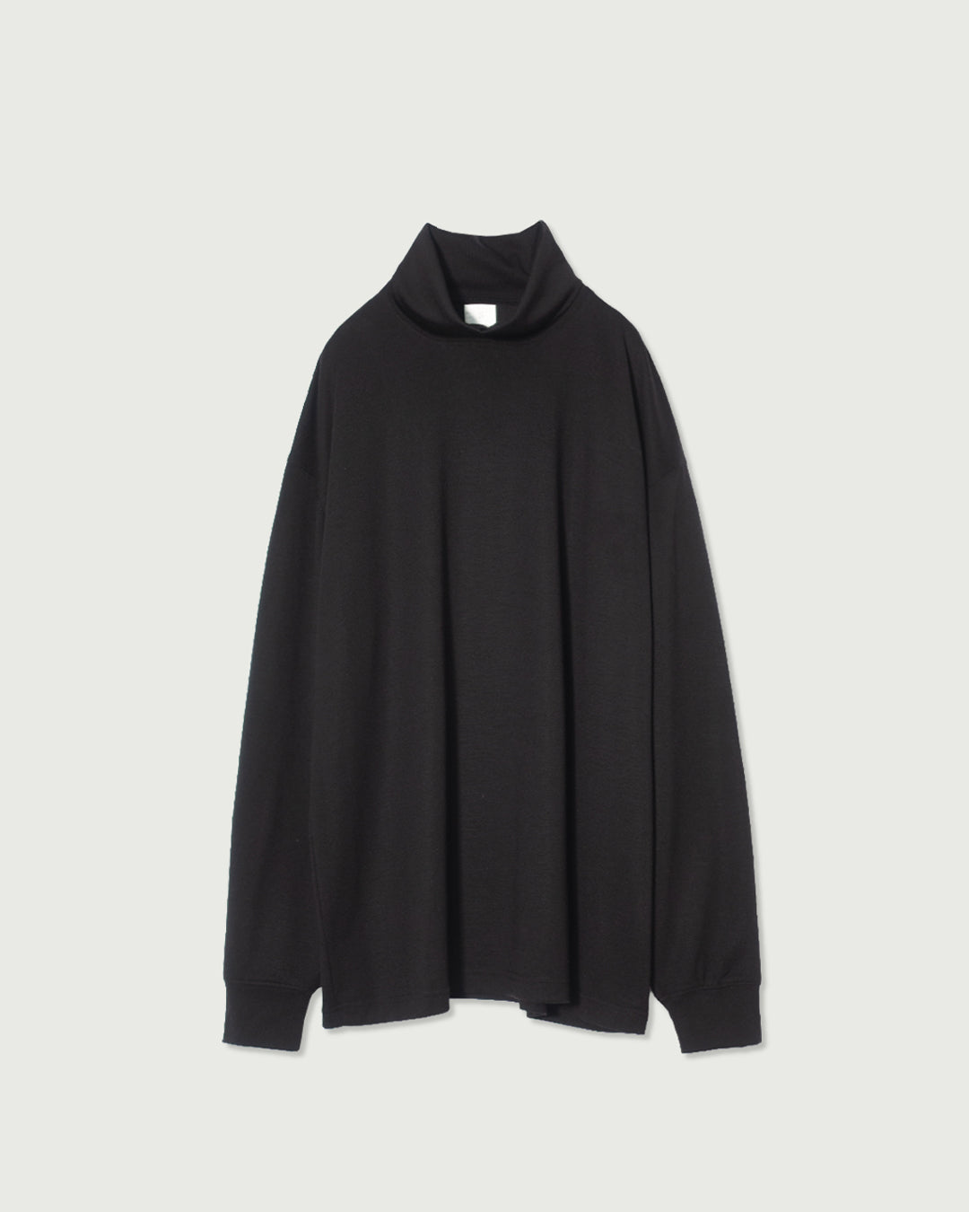 Super100s Wool Plating Turtleneck L/S Logo TEE