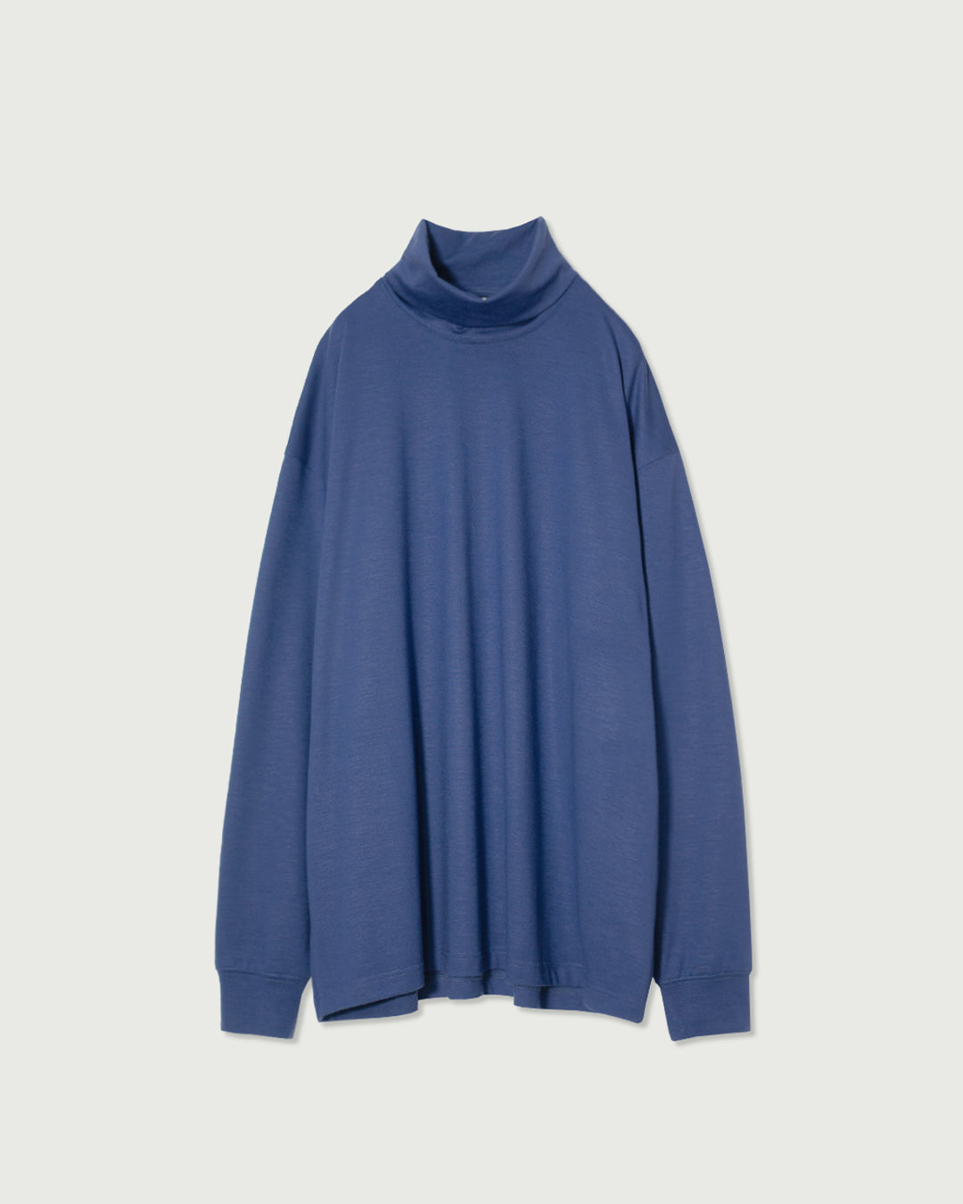 Super100s Wool Plating Turtleneck L/S Logo TEE