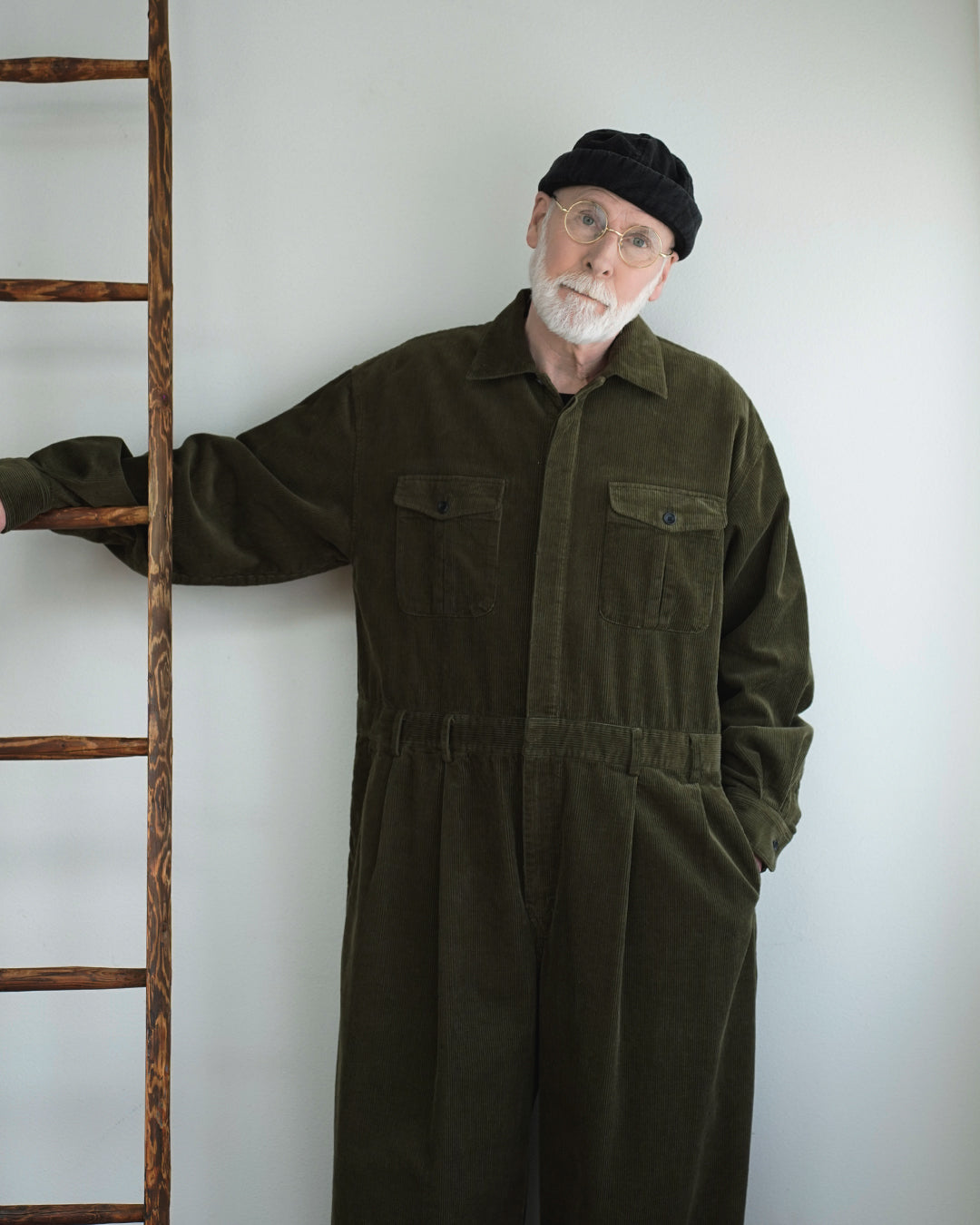 Vintage Washed Corduroy Euromilitary Jumpsuit
