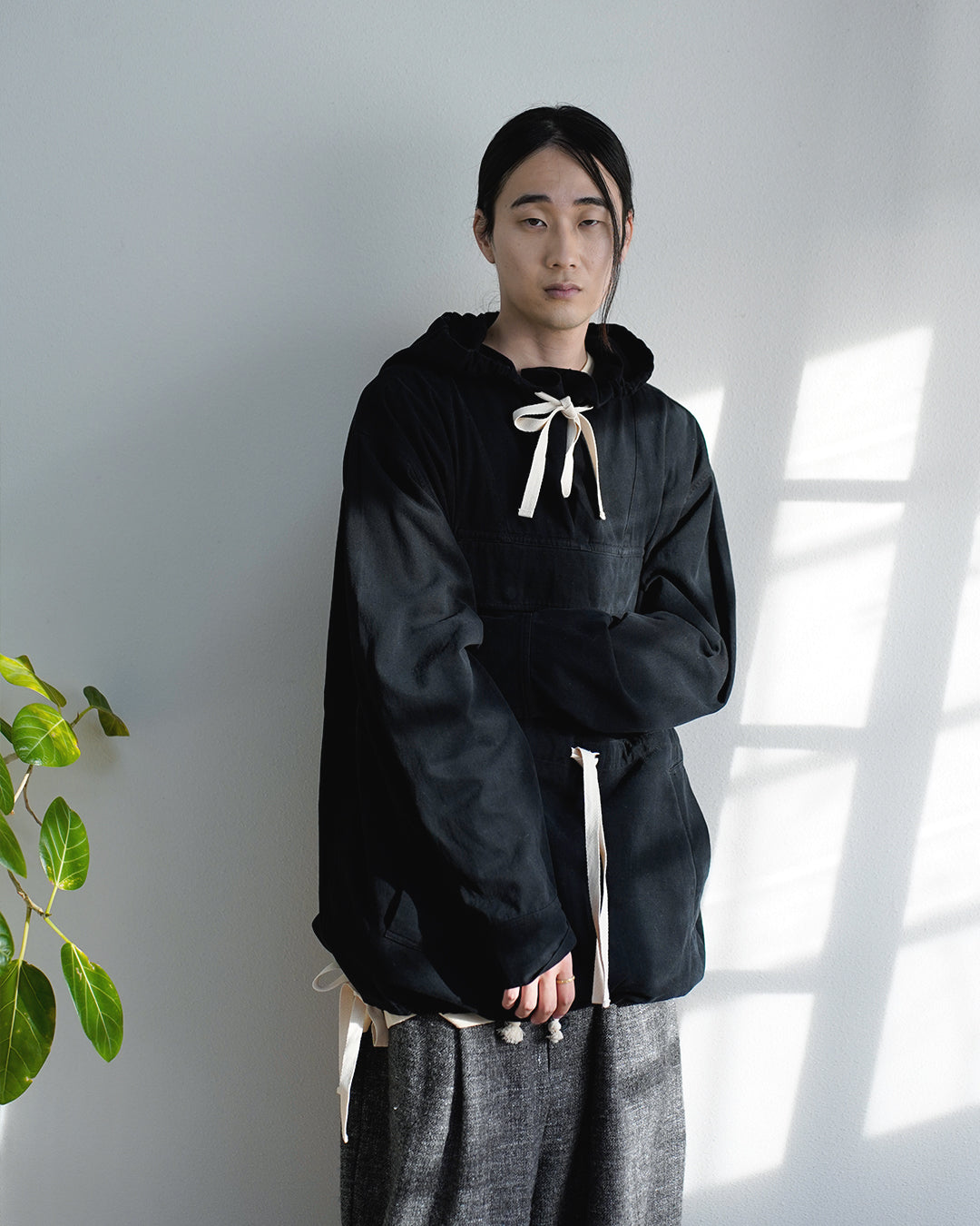 Brushed Cotton Flannel Biowash French Anorak Parka