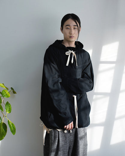 Brushed Cotton Flannel Biowash French Anorak Parka
