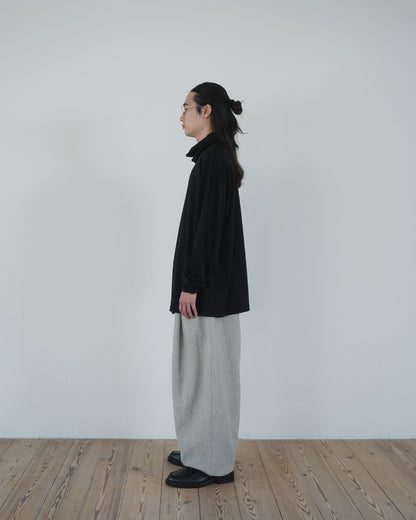 Super100s Wool Plating Turtleneck L/S Logo TEE