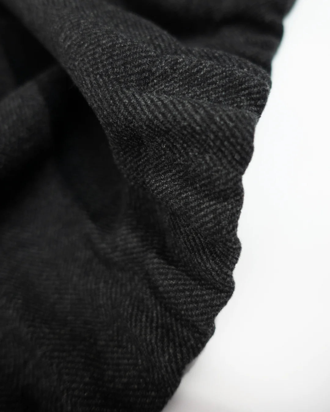Wool Brend Herringbone Tweed Volume Zip Blouson