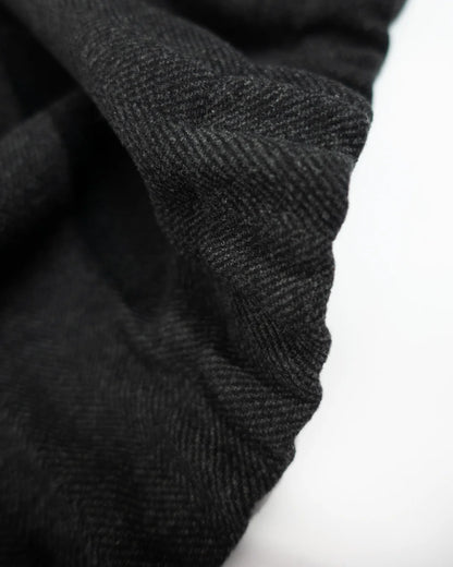 Wool Brend Herringbone Tweed Volume Zip Blouson