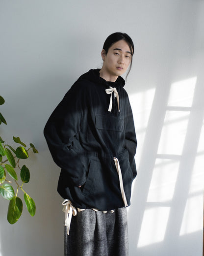 Brushed Cotton Flannel Biowash French Anorak Parka