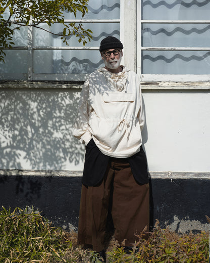 Brushed Cotton Flannel Biowash French Anorak Parka