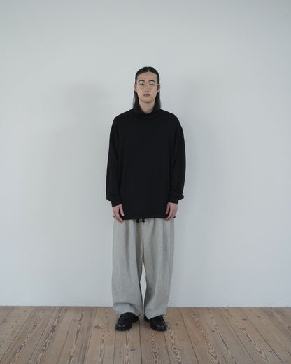 Super100s Wool Plating Turtleneck L/S Logo TEE